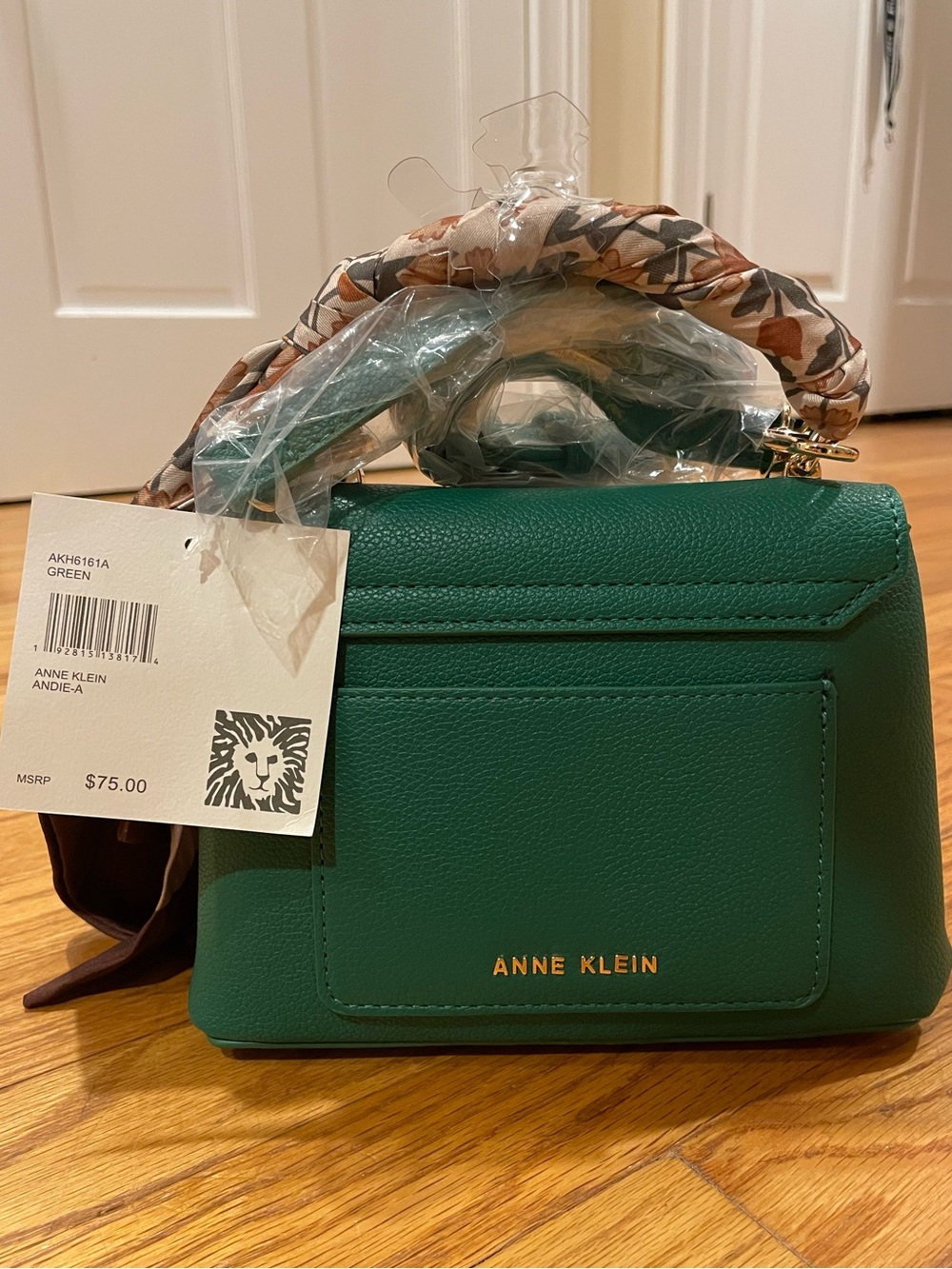 NWT Anne Klein Andie Green Purse